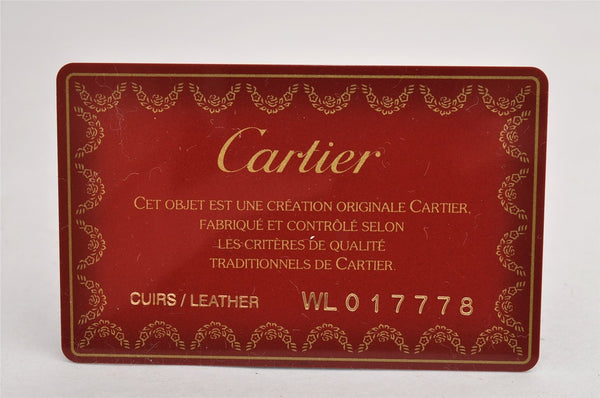 Authentic Cartier Pasha Vintage Card Pass Case Purse Leather Black 5605I
