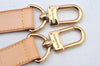 Authentic Louis Vuitton Leather Shoulder Strap Beige 40-46.5" LV 5605K