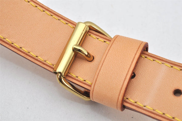 Authentic Louis Vuitton Leather Shoulder Strap Beige 40-46.5" LV 5605K