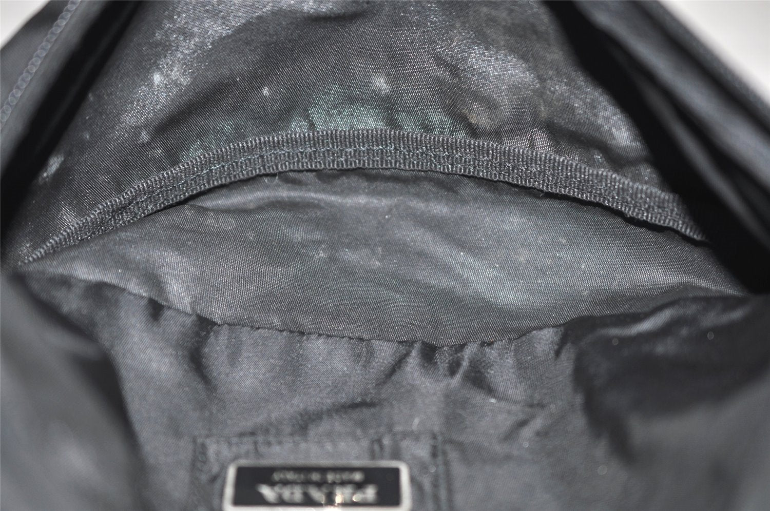 Authentic PRADA Vintage Nylon Tessuto Waist Body Bag Purse Black 5606I