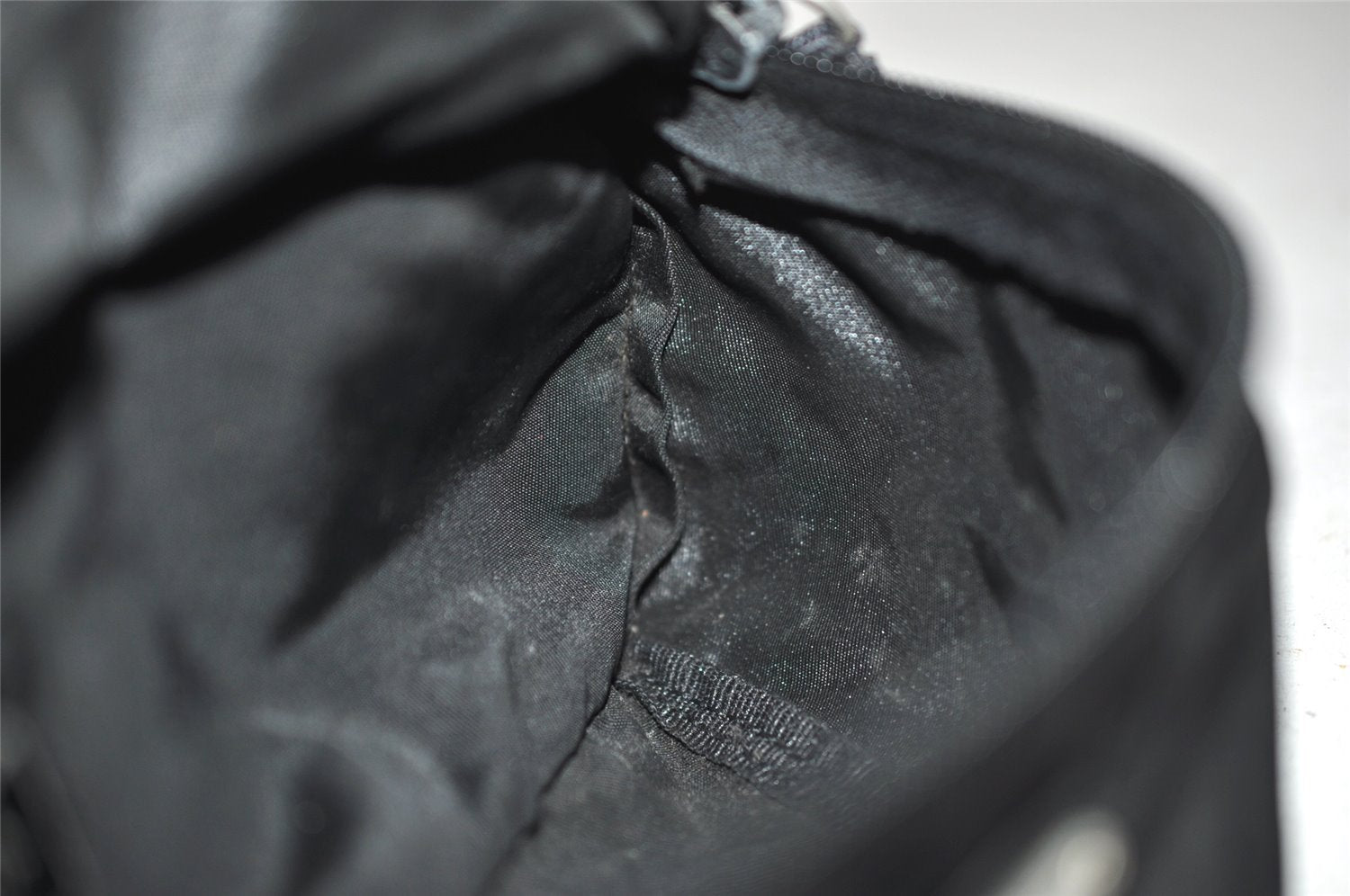 Authentic PRADA Vintage Nylon Tessuto Waist Body Bag Purse Black 5606I