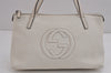 Authentic GUCCI Children's SOHO Leather Tote Hand Bag Purse 340618 White 5606J