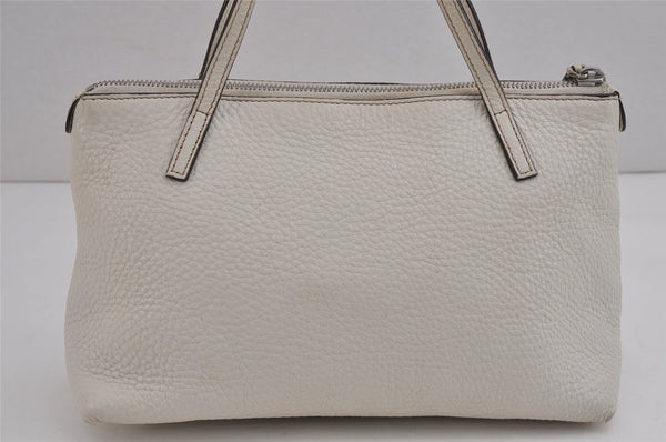 Authentic GUCCI Children's SOHO Leather Tote Hand Bag Purse 340618 White 5606J