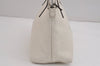 Authentic GUCCI Children's SOHO Leather Tote Hand Bag Purse 340618 White 5606J