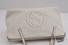Authentic GUCCI Children's SOHO Leather Tote Hand Bag Purse 340618 White 5606J