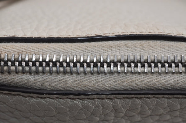 Authentic GUCCI Children's SOHO Leather Tote Hand Bag Purse 340618 White 5606J