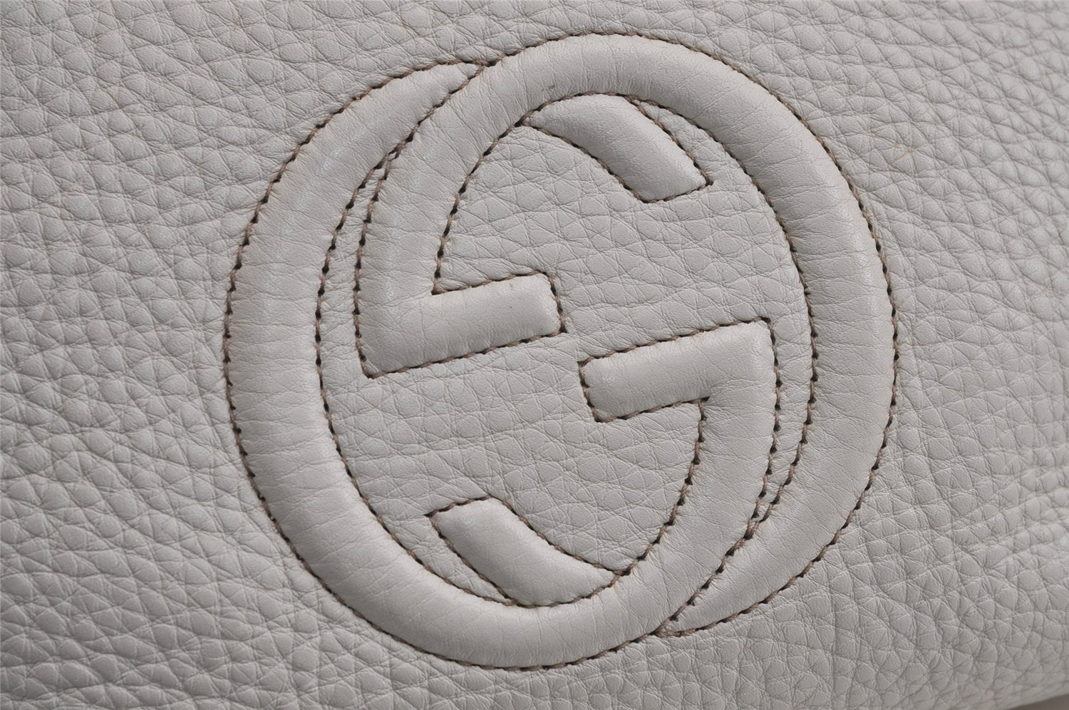 Authentic GUCCI Children's SOHO Leather Tote Hand Bag Purse 340618 White 5606J