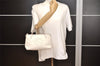 Authentic GUCCI Children's SOHO Leather Tote Hand Bag Purse 340618 White 5606J