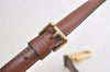 Authentic Louis Vuitton Leather Shoulder Strap Brown 40.6-47.4" LV 5606K