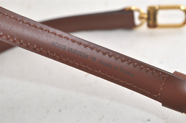 Authentic Louis Vuitton Leather Shoulder Strap Brown 40.6-47.4" LV 5606K