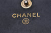 Authentic CHANEL Caviar Skin Vintage CC Logo Trifold Wallet Purse Black 5607I