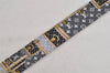 Auth Louis Vuitton Monogram Bandeaux BB Lets Go Scarf Silk Black M76442 LV 5610J