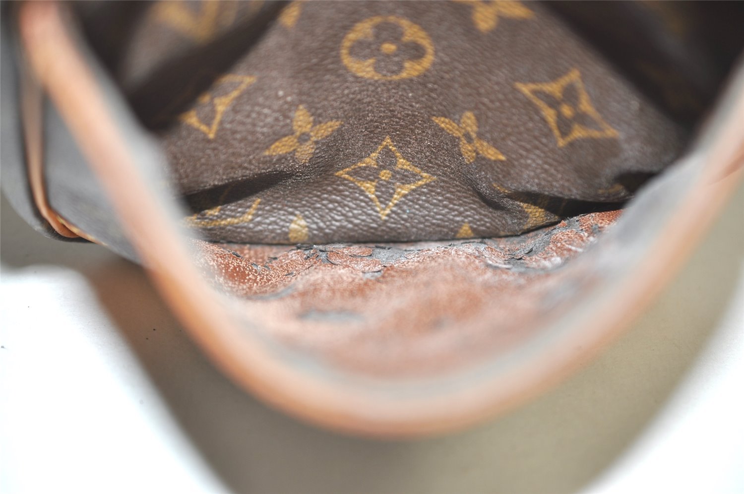 Authentic Louis Vuitton Monogram Danube Shoulder Cross Bag M45266 Junk 5611I