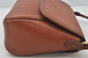 Authentic Burberrys Leather Shoulder Cross Body Bag Purse Brown Box 5611K