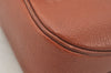 Authentic Burberrys Leather Shoulder Cross Body Bag Purse Brown Box 5611K