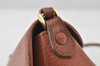 Authentic Burberrys Leather Shoulder Cross Body Bag Purse Brown Box 5611K