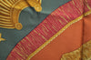 Authentic HERMES Carre 90 Scarf "Porte et Cavalerie " Silk Green 5612G