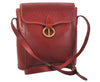 Authentic Christian Dior Honeycomb Shoulder Cross Bag PVC Leather Red 5612K