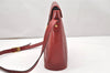 Authentic Christian Dior Honeycomb Shoulder Cross Bag PVC Leather Red 5612K