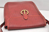 Authentic Christian Dior Honeycomb Shoulder Cross Bag PVC Leather Red 5612K