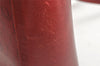 Authentic Christian Dior Honeycomb Shoulder Cross Bag PVC Leather Red 5612K