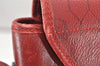 Authentic Christian Dior Honeycomb Shoulder Cross Bag PVC Leather Red 5612K