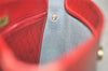 Authentic Christian Dior Honeycomb Shoulder Cross Bag PVC Leather Red 5612K