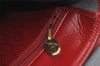 Authentic Christian Dior Honeycomb Shoulder Cross Bag PVC Leather Red 5612K