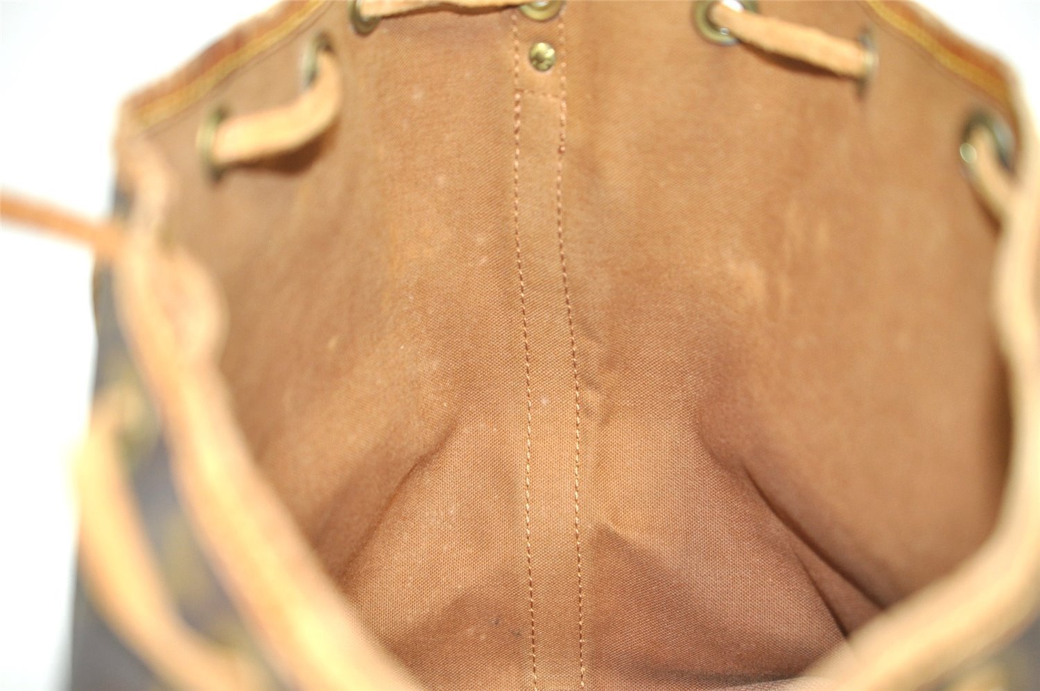 Authentic Louis Vuitton Monogram Petit Noe M42226 Shoulder Drawstring Bag 5615I