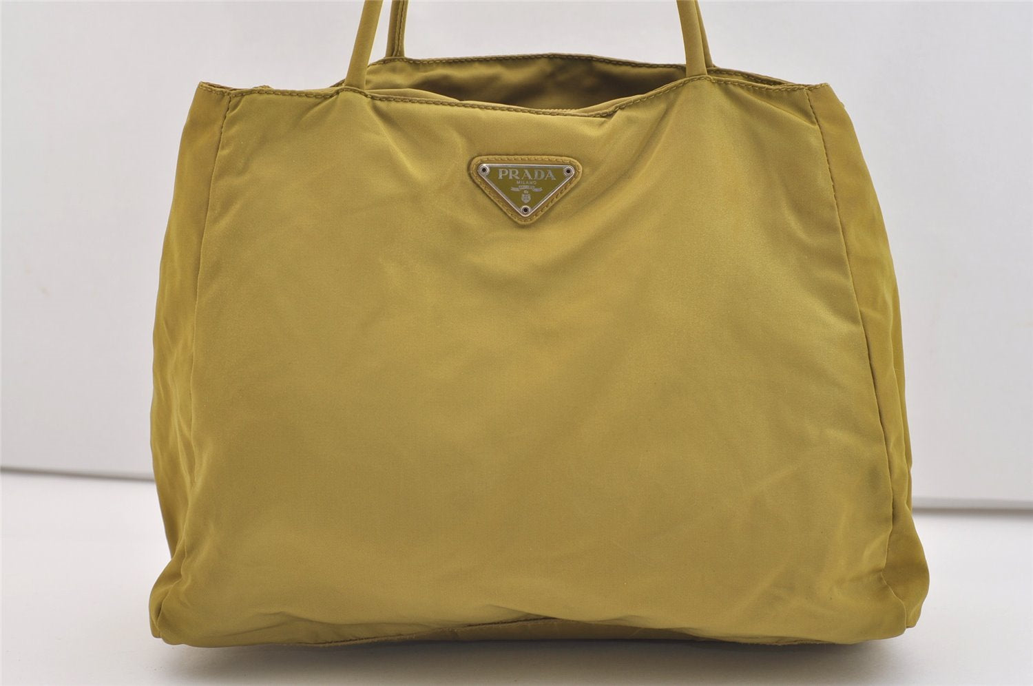 Authentic PRADA Vintage Nylon Tessuto Shoulder Hand Bag Light Green 5615J