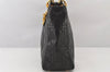 Authentic Christian Dior Lady Dior Lamb Skin Cannage Hand Bag Black CD 5616K