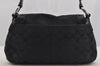 Authentic COACH Signature Vintage Shoulder Bag Canvas Leather F13739 Black 5617J