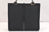 Authentic GUCCI Jackie Hand Tote Bag Purse GG Canvas Leather 0021065 Black 5618K