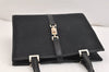 Authentic GUCCI Jackie Hand Tote Bag Purse GG Canvas Leather 0021065 Black 5618K