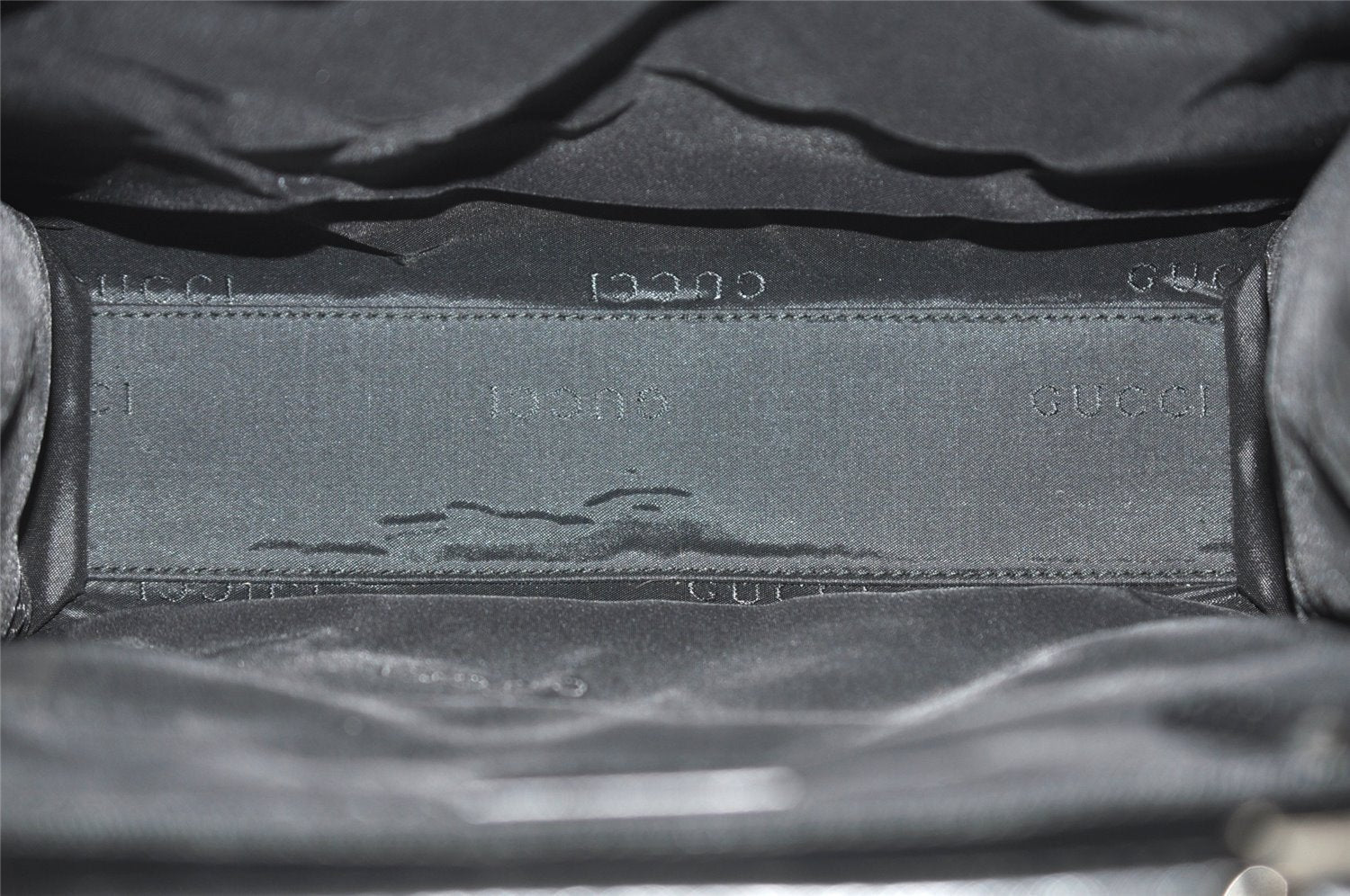 Authentic GUCCI Jackie Hand Tote Bag Purse GG Canvas Leather 0021065 Black 5618K