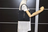 Authentic GUCCI Jackie Hand Tote Bag Purse GG Canvas Leather 0021065 Black 5618K