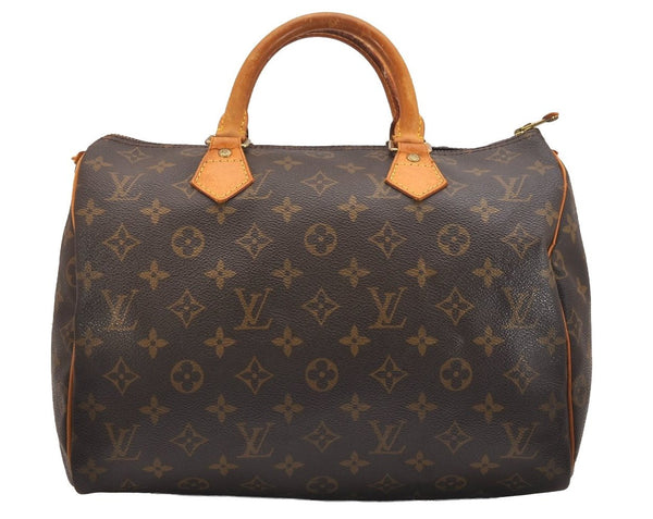 Authentic Louis Vuitton Monogram Speedy 30 Hand Boston Bag M41526 LV 5619J
