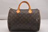 Authentic Louis Vuitton Monogram Speedy 30 Hand Boston Bag M41526 LV 5619J