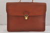 Authentic PRADA Vintage Leather Nappa Briefcase Business Bag Brown 5619K