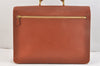 Authentic PRADA Vintage Leather Nappa Briefcase Business Bag Brown 5619K