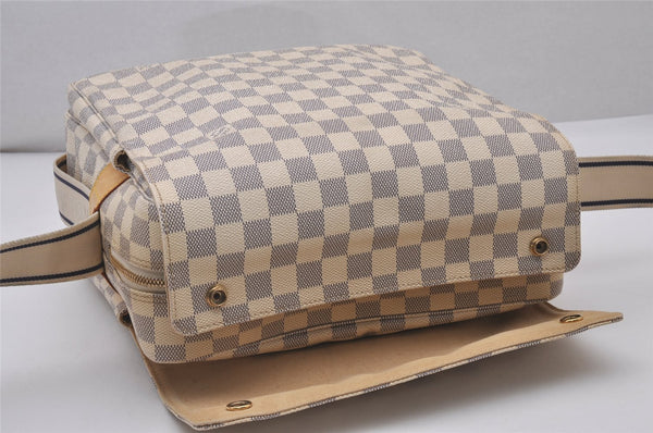 Authentic Louis Vuitton Damier Azur Naviglio Shoulder Cross Bag N51189 LV 5620I