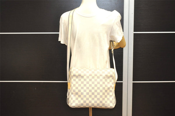 Authentic Louis Vuitton Damier Azur Naviglio Shoulder Cross Bag N51189 LV 5620I