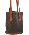 Authentic Louis Vuitton Monogram Bucket PM Shoulder Tote Bag M42238 LV 5620J