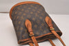 Authentic Louis Vuitton Monogram Bucket PM Shoulder Tote Bag M42238 LV 5620J