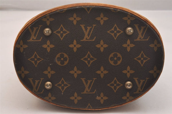 Authentic Louis Vuitton Monogram Bucket PM Shoulder Tote Bag M42238 LV 5620J