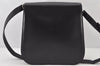 Authentic Burberrys Leather Shoulder Cross Body Bag Purse Black Box 5620K