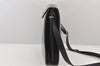 Authentic Burberrys Leather Shoulder Cross Body Bag Purse Black Box 5620K