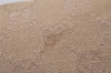 Authentic GUCCI Vintage Hand Bag Pouch Purse GG Canvas Leather 07198 Beige 5621I