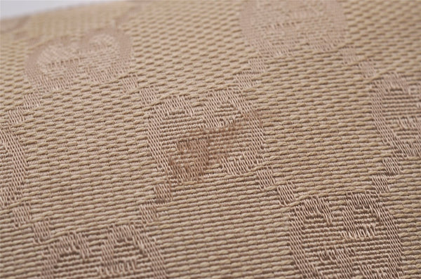 Authentic GUCCI Vintage Hand Bag Pouch Purse GG Canvas Leather 07198 Beige 5621I