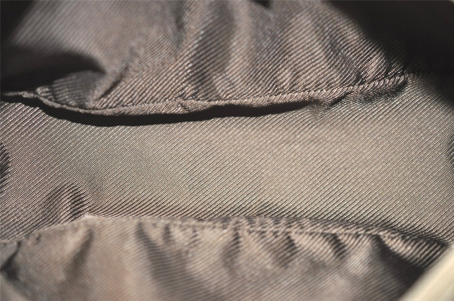 Authentic GUCCI Vintage Hand Bag Pouch Purse GG Canvas Leather 07198 Beige 5621I